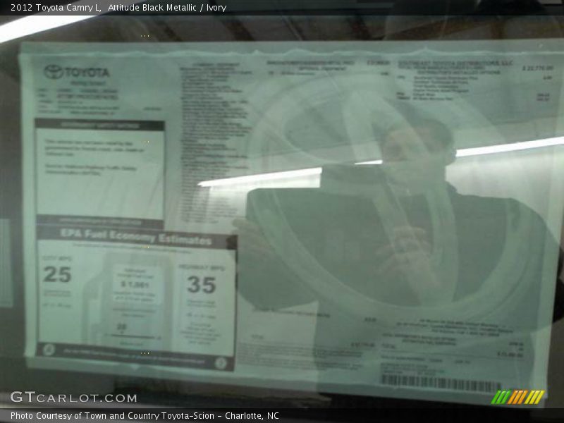 Attitude Black Metallic / Ivory 2012 Toyota Camry L