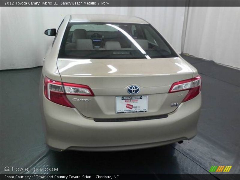 Sandy Beach Metallic / Ivory 2012 Toyota Camry Hybrid LE