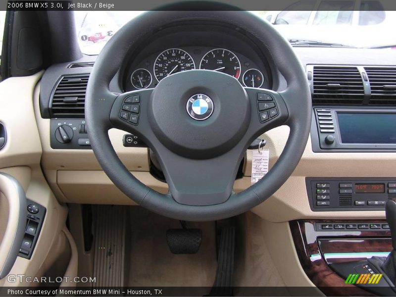 Jet Black / Beige 2006 BMW X5 3.0i