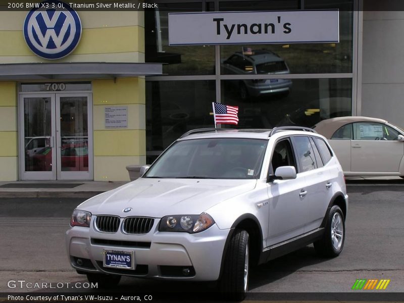 Titanium Silver Metallic / Black 2006 BMW X3 3.0i