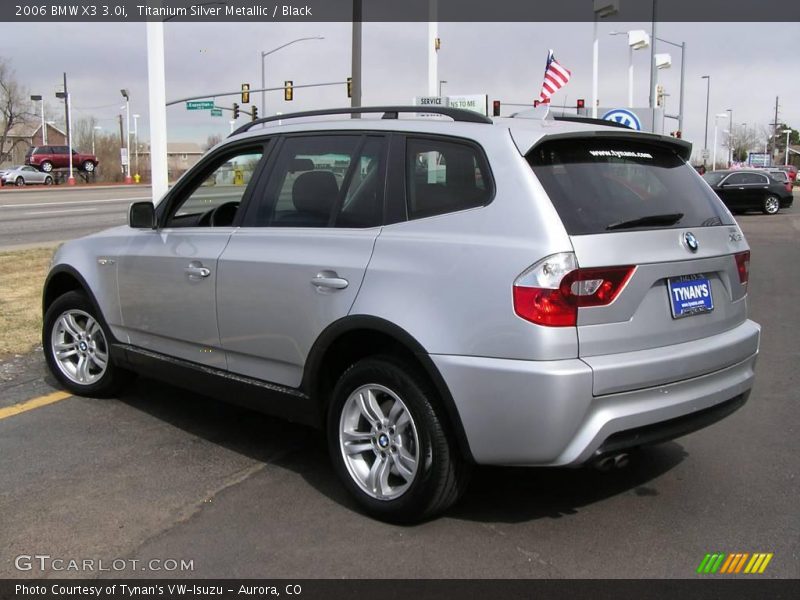 Titanium Silver Metallic / Black 2006 BMW X3 3.0i