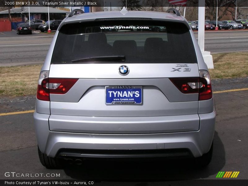 Titanium Silver Metallic / Black 2006 BMW X3 3.0i