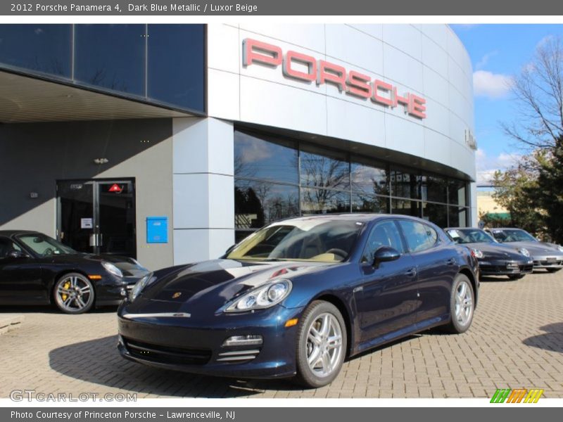 Dark Blue Metallic / Luxor Beige 2012 Porsche Panamera 4