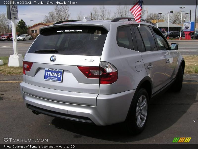 Titanium Silver Metallic / Black 2006 BMW X3 3.0i