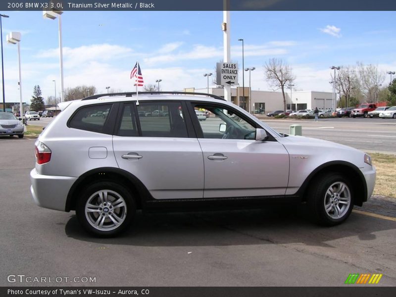 Titanium Silver Metallic / Black 2006 BMW X3 3.0i