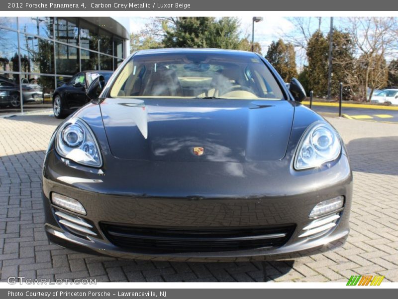Carbon Grey Metallic / Luxor Beige 2012 Porsche Panamera 4