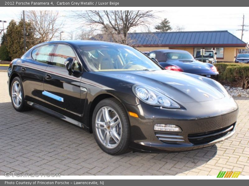 Carbon Grey Metallic / Luxor Beige 2012 Porsche Panamera 4