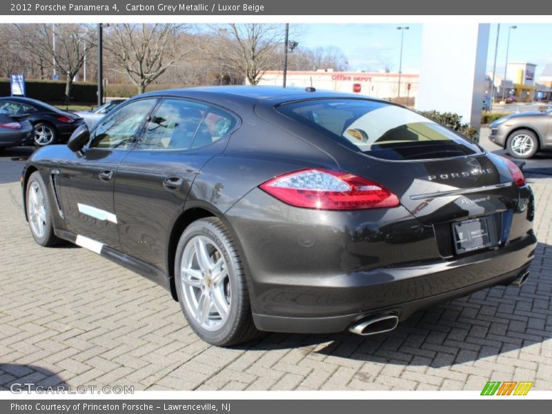 Carbon Grey Metallic / Luxor Beige 2012 Porsche Panamera 4