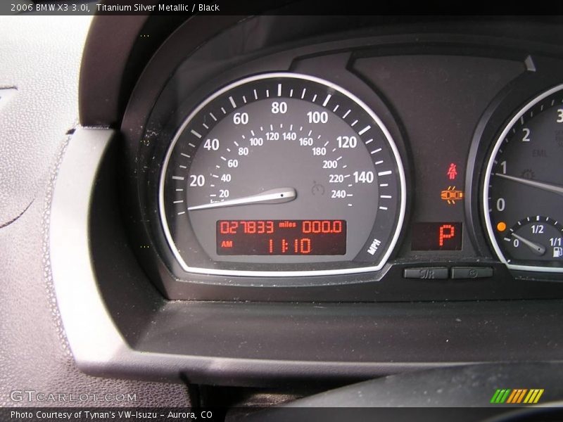 Titanium Silver Metallic / Black 2006 BMW X3 3.0i