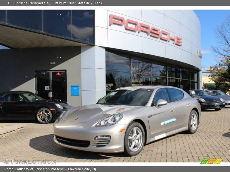 Platinum Silver Metallic / Black 2012 Porsche Panamera 4