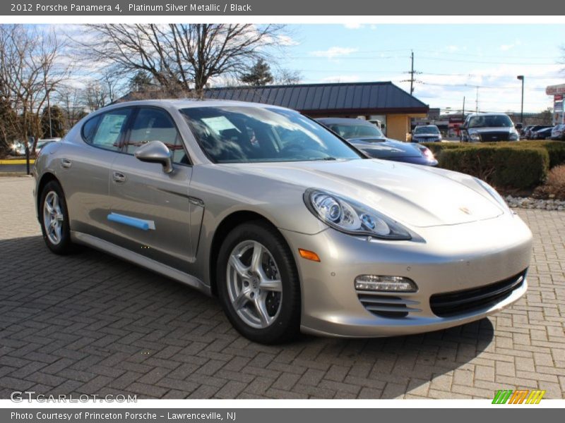 Platinum Silver Metallic / Black 2012 Porsche Panamera 4