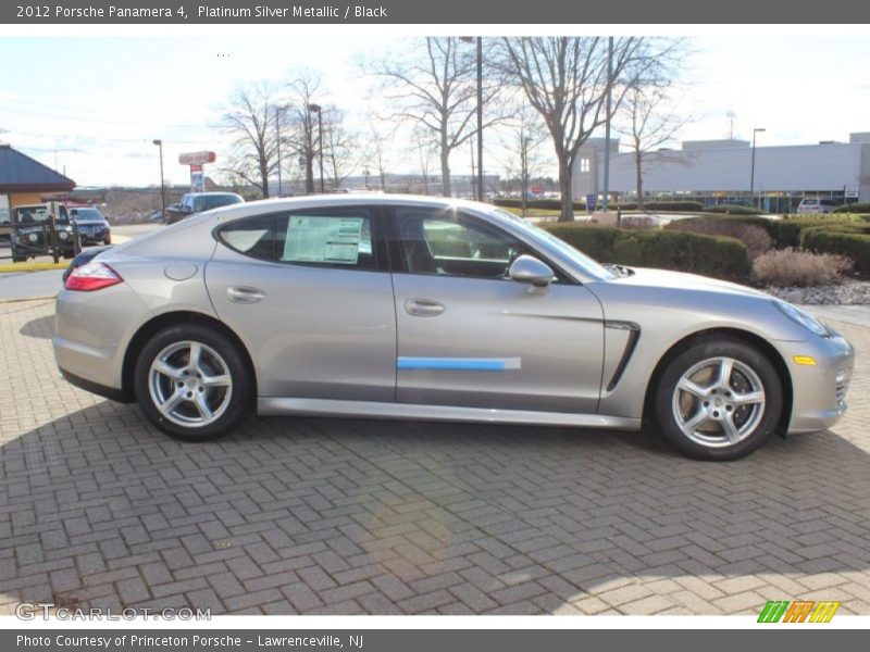 Platinum Silver Metallic / Black 2012 Porsche Panamera 4
