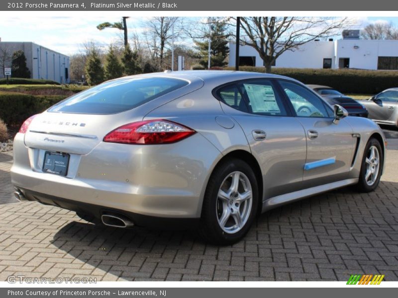 Platinum Silver Metallic / Black 2012 Porsche Panamera 4