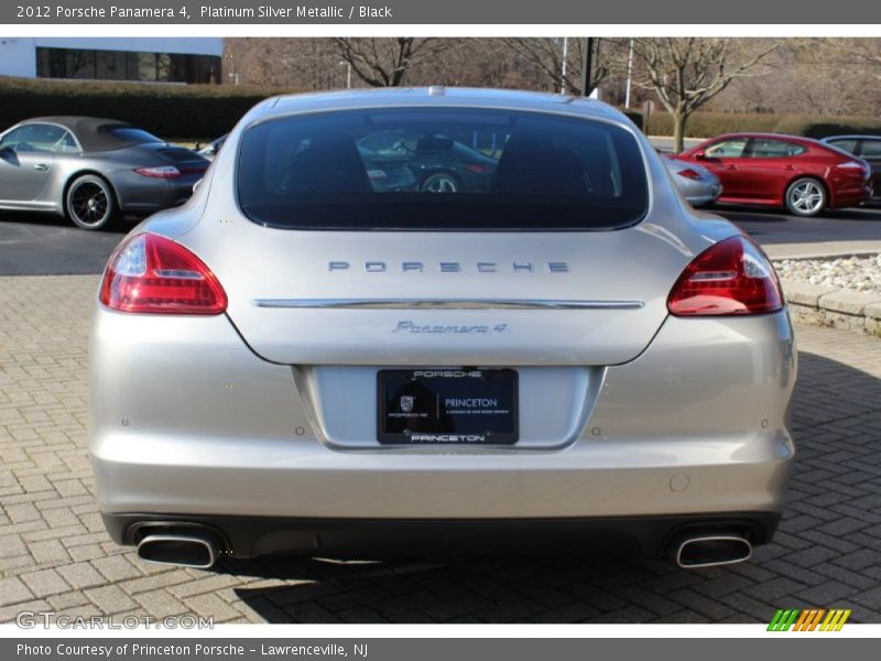 Platinum Silver Metallic / Black 2012 Porsche Panamera 4