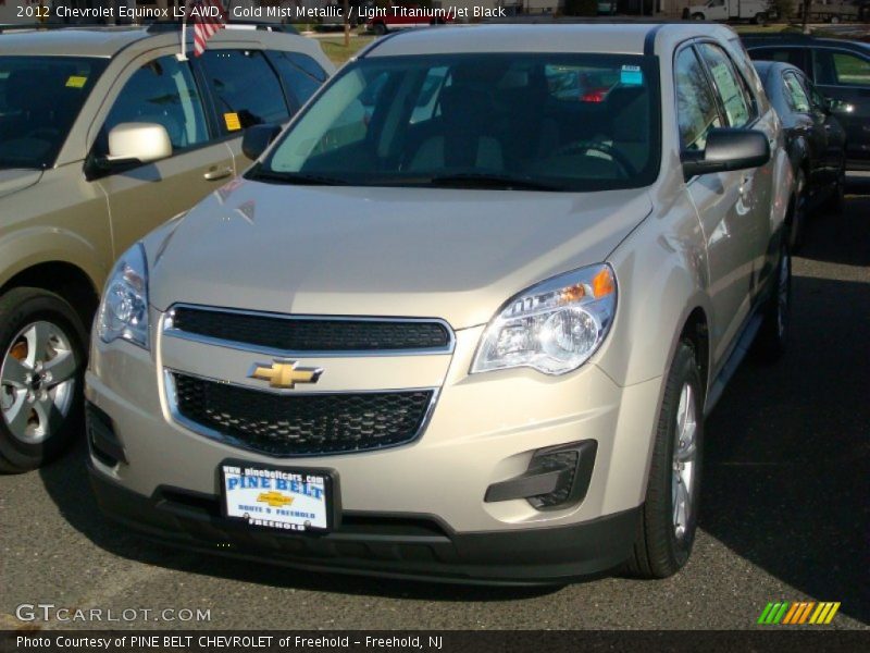 Gold Mist Metallic / Light Titanium/Jet Black 2012 Chevrolet Equinox LS AWD
