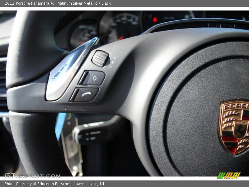 Platinum Silver Metallic / Black 2012 Porsche Panamera 4