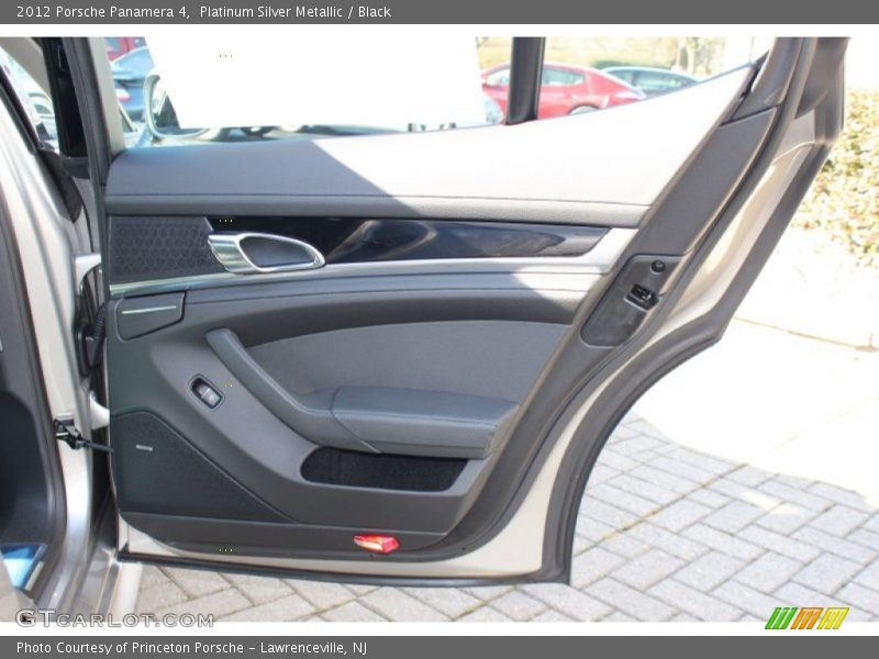 Platinum Silver Metallic / Black 2012 Porsche Panamera 4