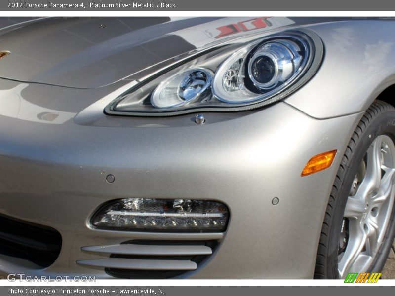 Platinum Silver Metallic / Black 2012 Porsche Panamera 4