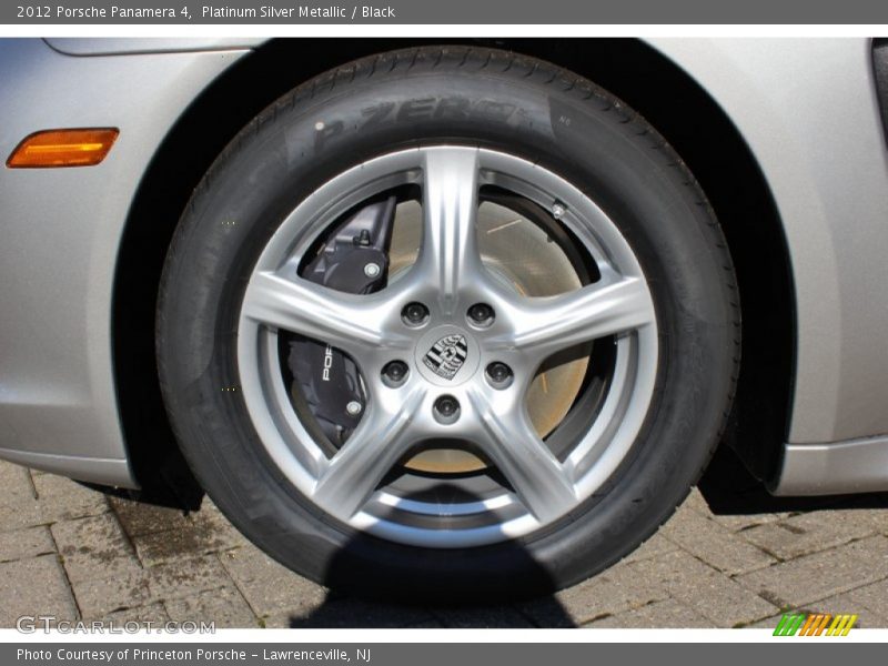 Platinum Silver Metallic / Black 2012 Porsche Panamera 4