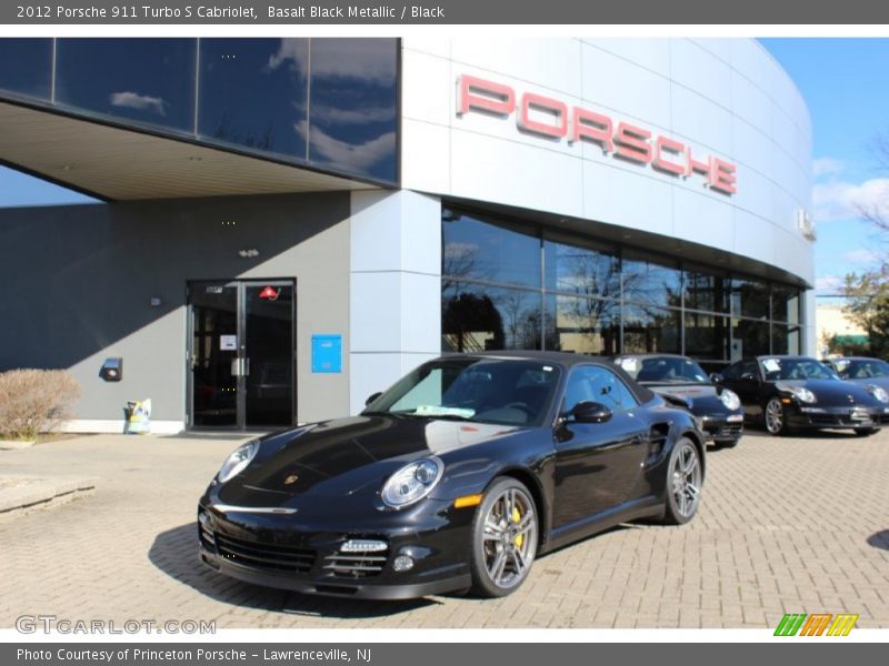 Basalt Black Metallic / Black 2012 Porsche 911 Turbo S Cabriolet