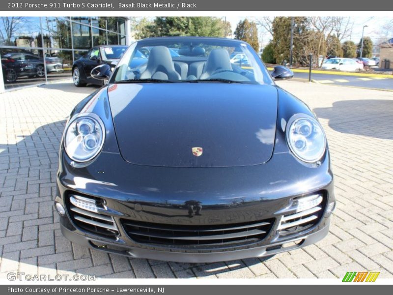 Basalt Black Metallic / Black 2012 Porsche 911 Turbo S Cabriolet