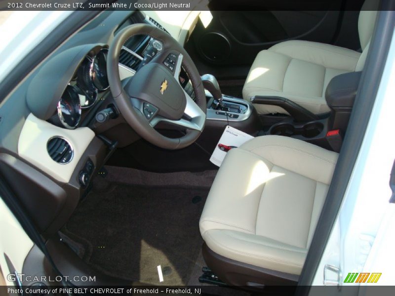 Summit White / Cocoa/Light Neutral 2012 Chevrolet Cruze LTZ