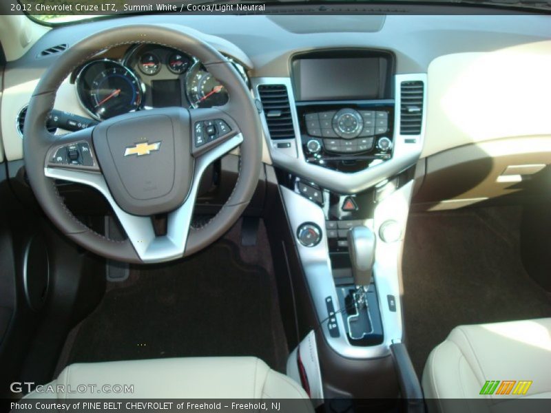 Summit White / Cocoa/Light Neutral 2012 Chevrolet Cruze LTZ