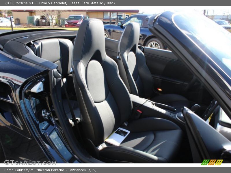 Basalt Black Metallic / Black 2012 Porsche 911 Turbo S Cabriolet