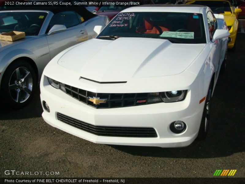 Summit White / Inferno Orange/Black 2012 Chevrolet Camaro SS/RS Coupe