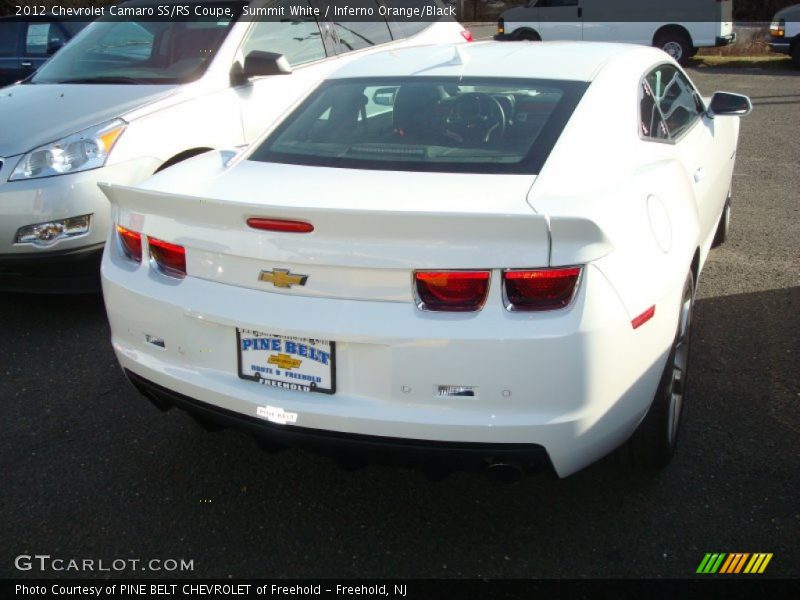 Summit White / Inferno Orange/Black 2012 Chevrolet Camaro SS/RS Coupe