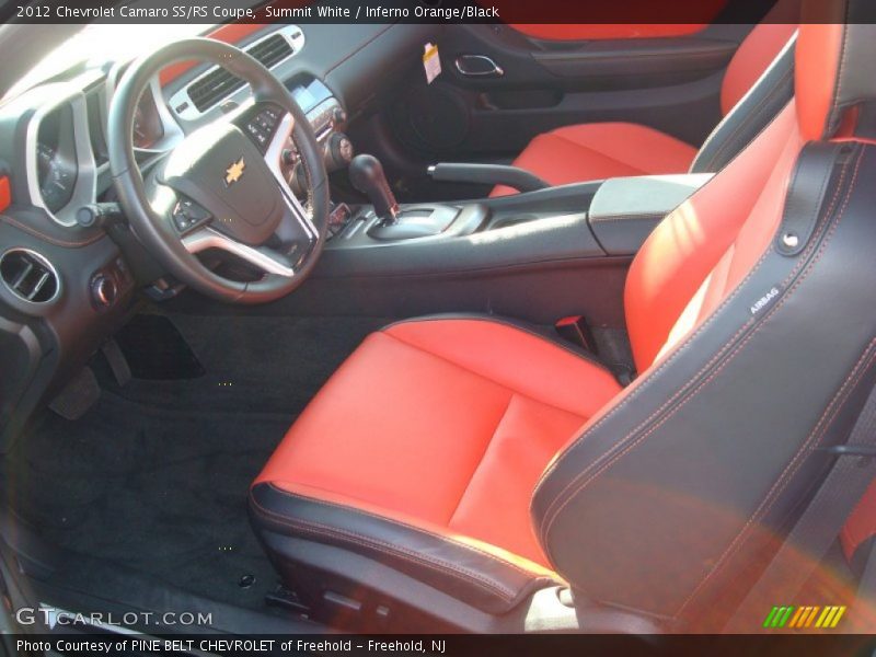 Summit White / Inferno Orange/Black 2012 Chevrolet Camaro SS/RS Coupe