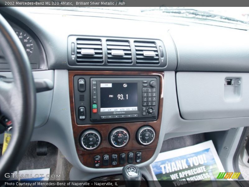 Brilliant Silver Metallic / Ash 2002 Mercedes-Benz ML 320 4Matic