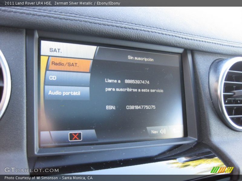 Zermatt Silver Metallic / Ebony/Ebony 2011 Land Rover LR4 HSE
