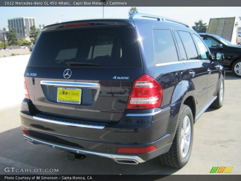 Capri Blue Metallic / Cashmere 2012 Mercedes-Benz GL 450 4Matic