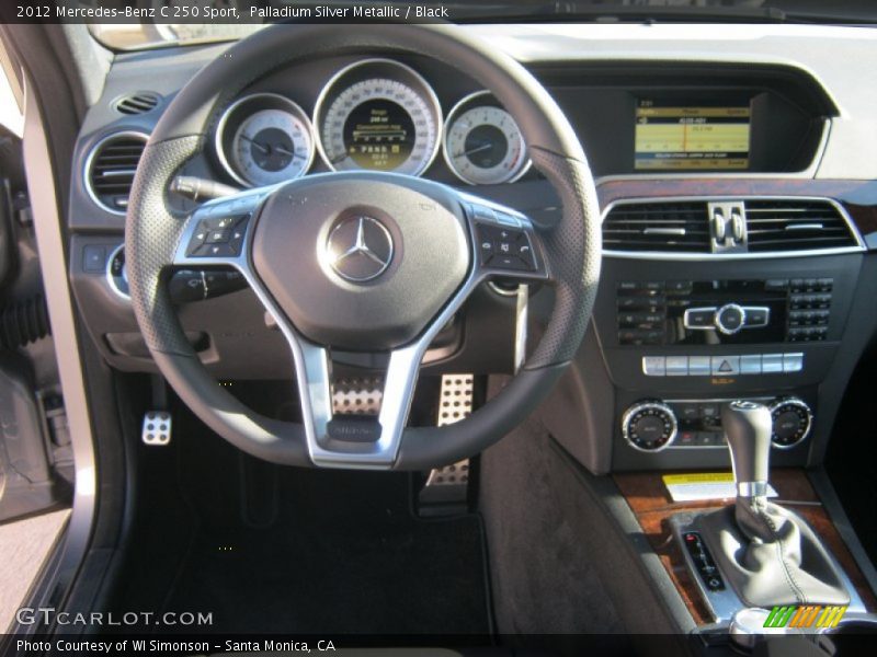 Palladium Silver Metallic / Black 2012 Mercedes-Benz C 250 Sport