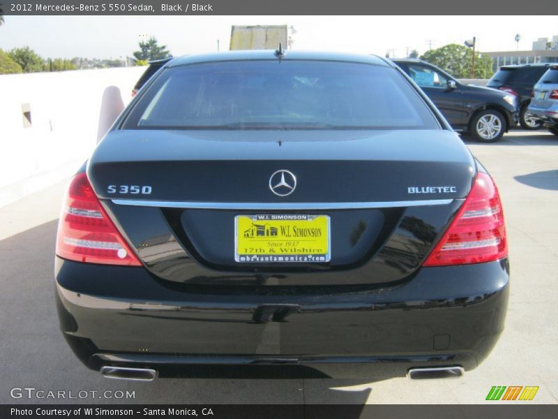 Black / Black 2012 Mercedes-Benz S 550 Sedan