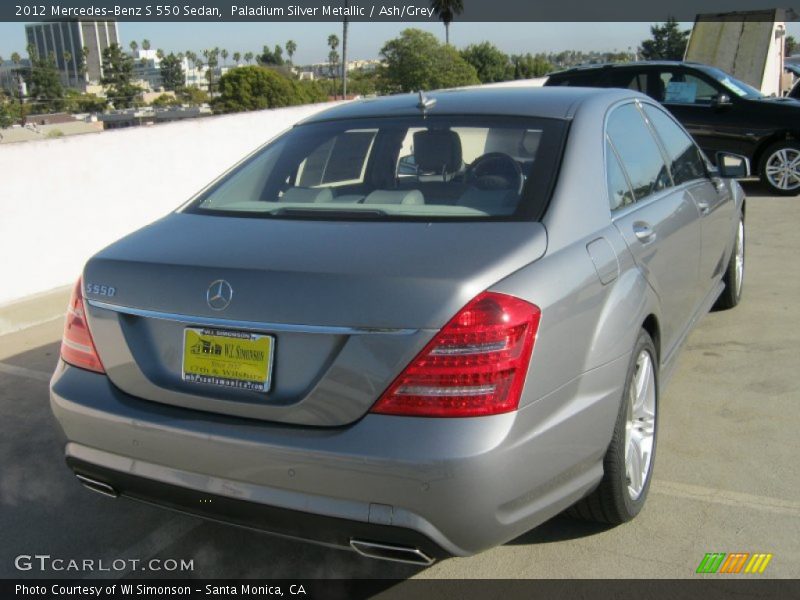 Paladium Silver Metallic / Ash/Grey 2012 Mercedes-Benz S 550 Sedan