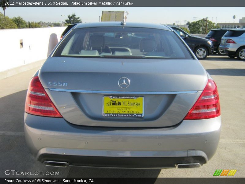 Paladium Silver Metallic / Ash/Grey 2012 Mercedes-Benz S 550 Sedan