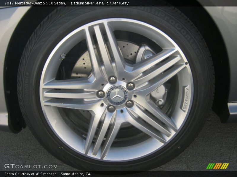 Paladium Silver Metallic / Ash/Grey 2012 Mercedes-Benz S 550 Sedan