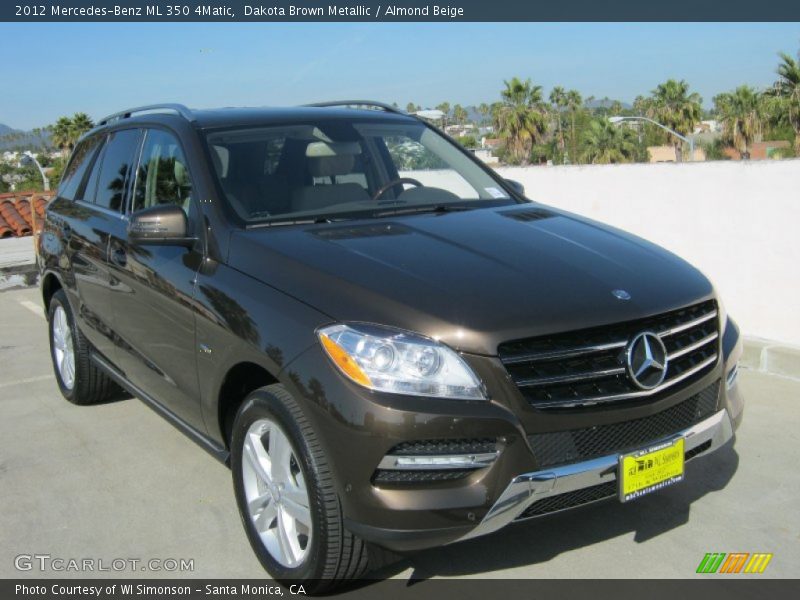 Dakota Brown Metallic / Almond Beige 2012 Mercedes-Benz ML 350 4Matic