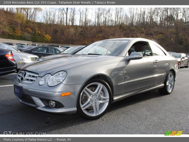 Palladium Silver Metallic / Tobacco Brown 2009 Mercedes-Benz CLK 350 Coupe