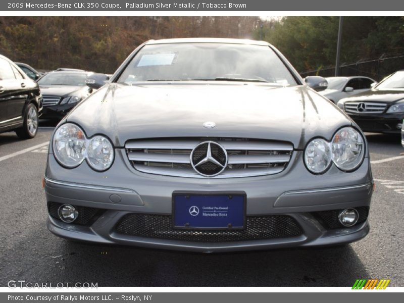 Palladium Silver Metallic / Tobacco Brown 2009 Mercedes-Benz CLK 350 Coupe