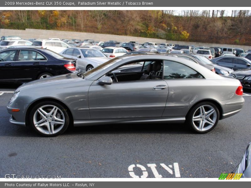 Palladium Silver Metallic / Tobacco Brown 2009 Mercedes-Benz CLK 350 Coupe