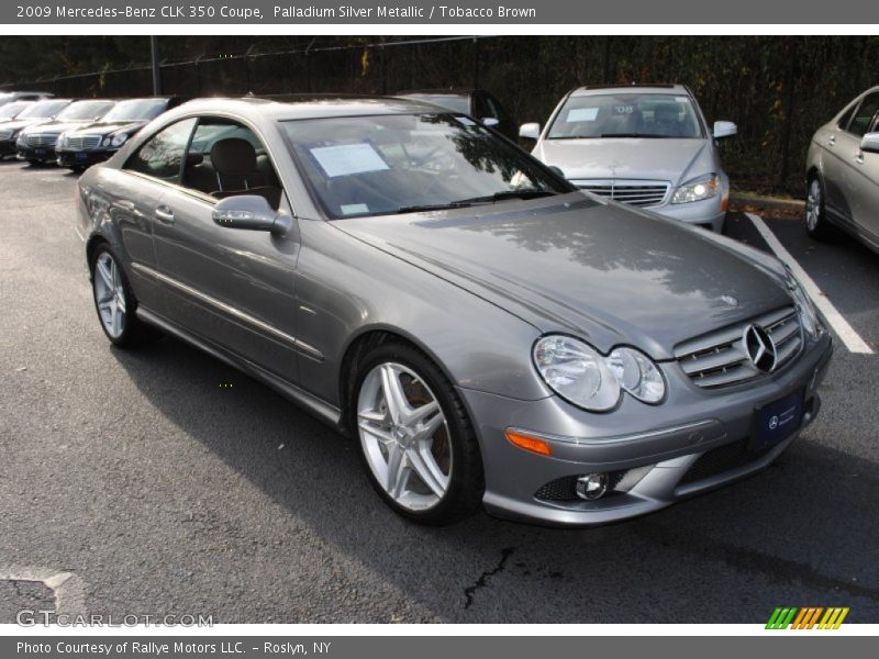 Palladium Silver Metallic / Tobacco Brown 2009 Mercedes-Benz CLK 350 Coupe