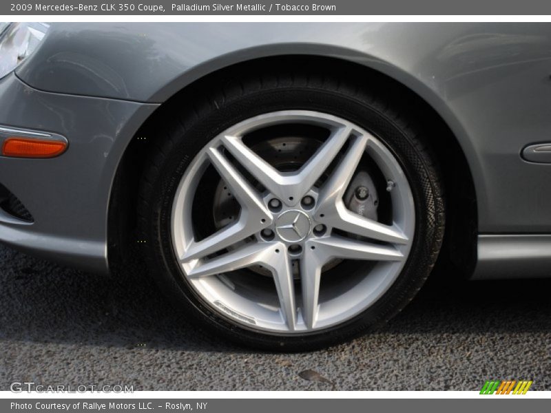 Palladium Silver Metallic / Tobacco Brown 2009 Mercedes-Benz CLK 350 Coupe