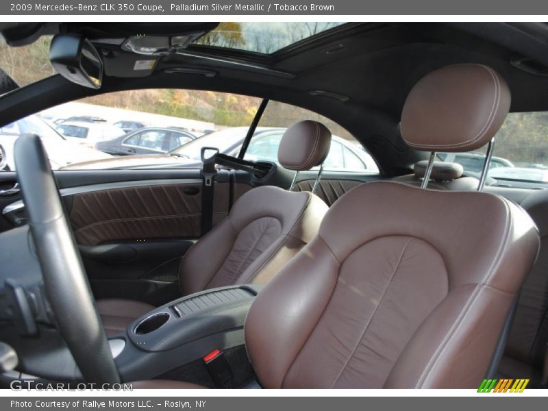 Palladium Silver Metallic / Tobacco Brown 2009 Mercedes-Benz CLK 350 Coupe