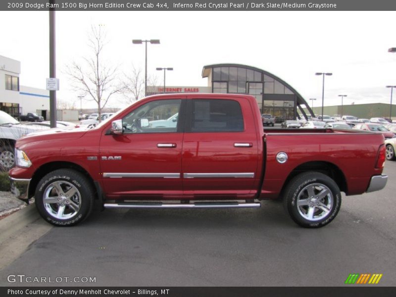  2009 Ram 1500 Big Horn Edition Crew Cab 4x4 Inferno Red Crystal Pearl