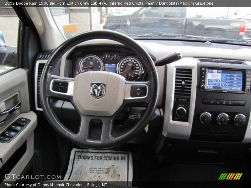 Inferno Red Crystal Pearl / Dark Slate/Medium Graystone 2009 Dodge Ram 1500 Big Horn Edition Crew Cab 4x4