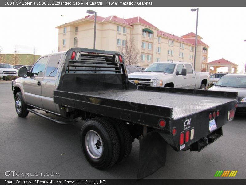 Pewter Metallic / Graphite 2001 GMC Sierra 3500 SLE Extended Cab 4x4 Chassis