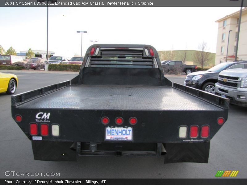 Pewter Metallic / Graphite 2001 GMC Sierra 3500 SLE Extended Cab 4x4 Chassis